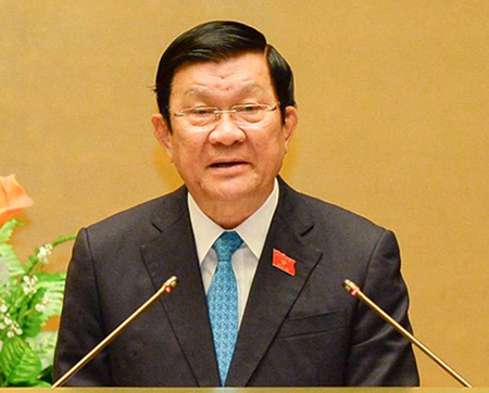 Quốc hội đã chính thức miễn nhiệm chức vụ Chủ tịch nước với ông Trương Tấn Sang
